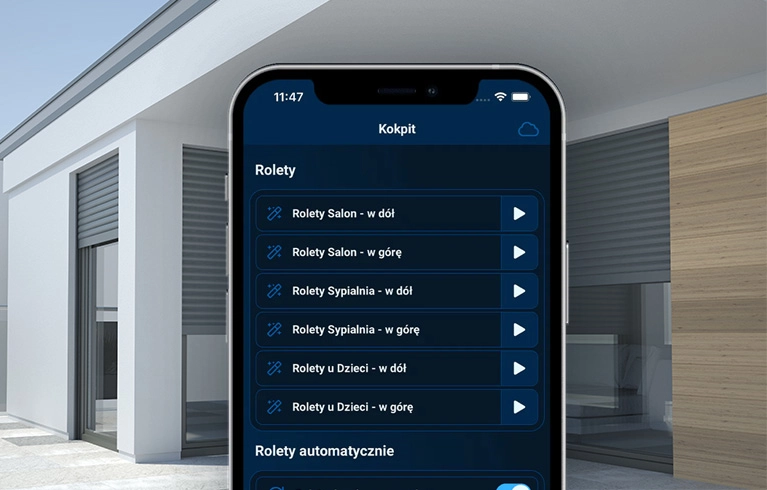 Spustite a zdvihnite rolety vo vybraných miestnostiach v konkrétnych časoch
