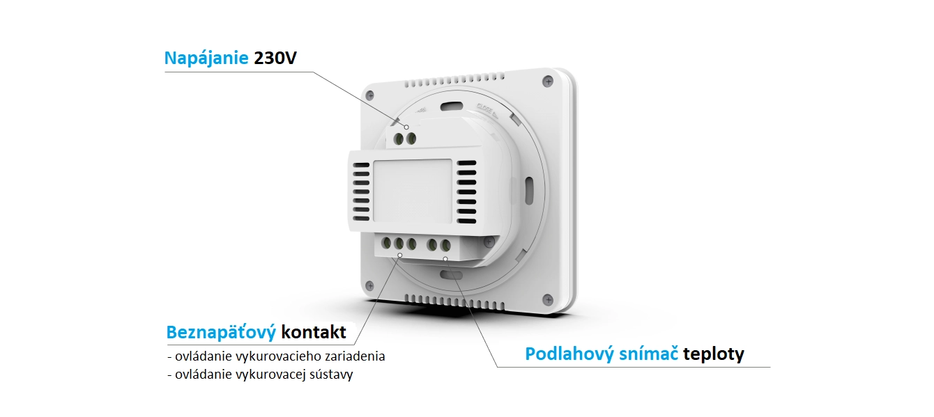 Termostat EU-297z v3 (drôtový, podomietková inštalácia), termostat, , mp-montech.sk, Všetko pre váš dom a záhradu